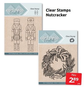 Aanbiedingen Clear stamps nutcracker - Card Deco Essentials - Geldig van 01/10/2022 tot 09/10/2022 bij Boekenvoordeel