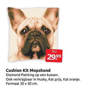 Aanbiedingen Cushion kit mopshond - Huismerk - Boekenvoordeel - Geldig van 01/10/2022 tot 09/10/2022 bij Boekenvoordeel