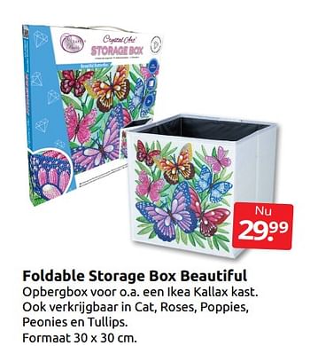 Aanbiedingen Foldable storage box beautiful - Huismerk - Boekenvoordeel - Geldig van 01/10/2022 tot 09/10/2022 bij Boekenvoordeel