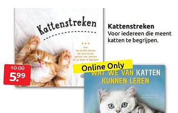 Aanbiedingen Kattenstreken - Huismerk - Boekenvoordeel - Geldig van 01/10/2022 tot 09/10/2022 bij Boekenvoordeel