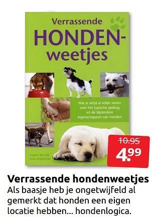 Aanbiedingen Verrassende hondenweetjes - Huismerk - Boekenvoordeel - Geldig van 01/10/2022 tot 09/10/2022 bij Boekenvoordeel