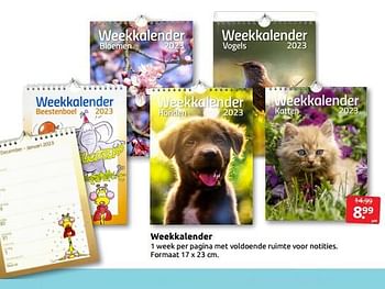 Aanbiedingen Weekkalender - Huismerk - Boekenvoordeel - Geldig van 01/10/2022 tot 09/10/2022 bij Boekenvoordeel