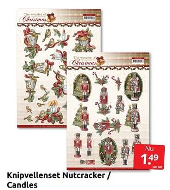 Aanbiedingen Knipvellenset nutcracker - candles - Huismerk - Boekenvoordeel - Geldig van 01/10/2022 tot 09/10/2022 bij Boekenvoordeel