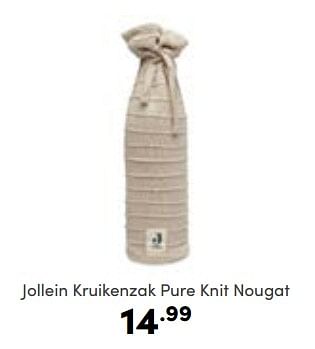 Aanbiedingen Jollein kruikenzak pure knit nougat - Jollein - Geldig van 02/10/2022 tot 08/10/2022 bij Baby & Tiener Megastore