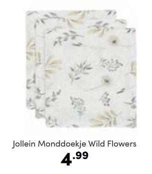 Aanbiedingen Jollein monddoekje wild flowers - Jollein - Geldig van 02/10/2022 tot 08/10/2022 bij Baby & Tiener Megastore