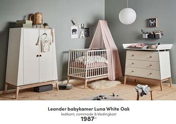Aanbiedingen Leander babykamer luna white oak - Leander - Geldig van 02/10/2022 tot 08/10/2022 bij Baby & Tiener Megastore