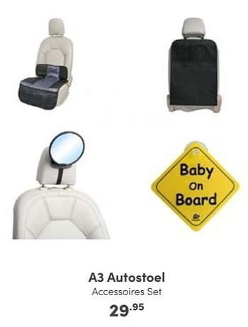 Aanbiedingen A3 autostoel accessoires set - A3 Baby &amp; Kids - Geldig van 02/10/2022 tot 08/10/2022 bij Baby & Tiener Megastore
