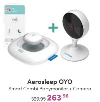 Aanbiedingen Aerosleep oyo smart combi babymonitor + camera - Aerosleep - Geldig van 02/10/2022 tot 08/10/2022 bij Baby & Tiener Megastore