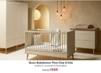 Aanbiedingen Quax babykamer flow clay + oak - Quax - Geldig van 02/10/2022 tot 08/10/2022 bij Baby & Tiener Megastore