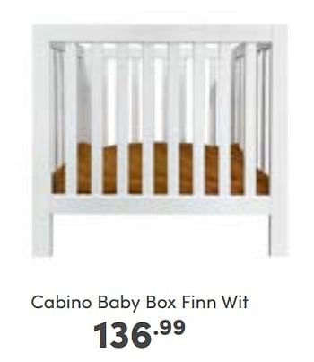 Aanbiedingen Cabino baby box finn wit - Cabino - Geldig van 02/10/2022 tot 08/10/2022 bij Baby & Tiener Megastore