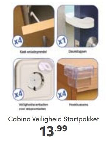 Aanbiedingen Cabino veiligheid startpakket - Cabino - Geldig van 02/10/2022 tot 08/10/2022 bij Baby & Tiener Megastore