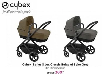 Aanbiedingen Cybex balios s lux classic beige of soho grey 2 in 1 kinderwagen - Cybex - Geldig van 02/10/2022 tot 08/10/2022 bij Baby & Tiener Megastore