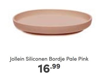 Aanbiedingen Jollein siliconen bordje pale pink - Jollein - Geldig van 02/10/2022 tot 08/10/2022 bij Baby & Tiener Megastore