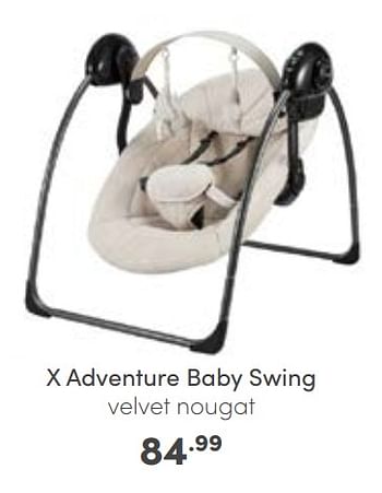 Aanbiedingen X adventure baby swing velvet nougat - Xadventure - Geldig van 02/10/2022 tot 08/10/2022 bij Baby & Tiener Megastore