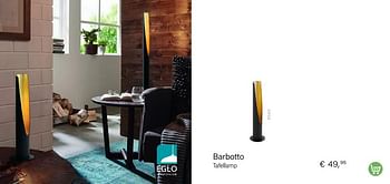 Aanbiedingen Barbotto tafellamp - Eglo - Geldig van 01/10/2022 tot 30/11/2022 bij Multi Bazar
