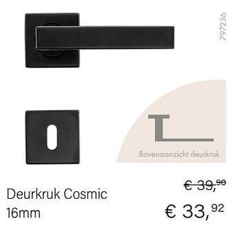 Aanbiedingen Deurkruk cosmic - HDD - Geldig van 01/10/2022 tot 30/11/2022 bij Multi Bazar