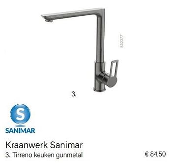 Aanbiedingen Kraanwerk sanimar tirreno keuken gunmetal - Sanimar - Geldig van 01/10/2022 tot 30/11/2022 bij Multi Bazar