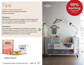 Aanbiedingen Libéron krijtverf meubelverf op basis van caseine mat - Huismerk - Multi Bazar - Geldig van 01/10/2022 tot 30/11/2022 bij Multi Bazar