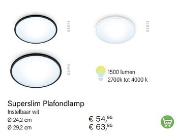 Aanbiedingen Superslim plafondlamp - WIZ - Geldig van 01/10/2022 tot 30/11/2022 bij Multi Bazar