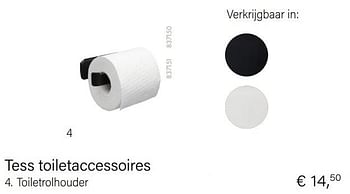 Aanbiedingen Tess toiletaccessoires toiletrolhouder - Huismerk - Multi Bazar - Geldig van 01/10/2022 tot 30/11/2022 bij Multi Bazar