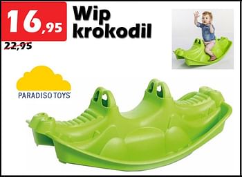 Aanbiedingen Wip krokodil - Paradiso Toys - Geldig van 29/09/2022 tot 23/10/2022 bij Itek