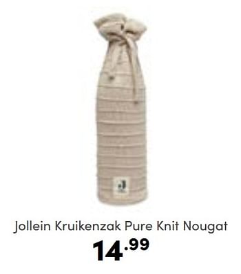 Aanbiedingen Jollein kruikenzak pure knit nougat - Jollein - Geldig van 09/10/2022 tot 18/10/2022 bij Baby & Tiener Megastore
