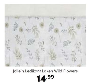 Aanbiedingen Jollein ledikant laken wild flowers - Jollein - Geldig van 09/10/2022 tot 18/10/2022 bij Baby & Tiener Megastore