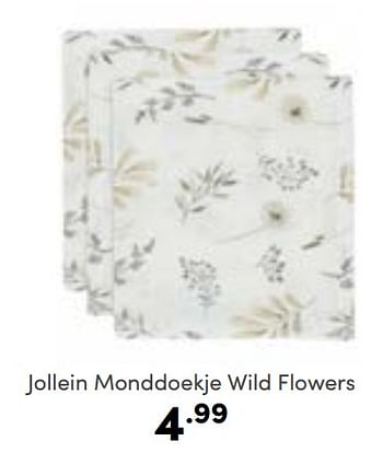 Aanbiedingen Jollein monddoekje wild flowers - Jollein - Geldig van 09/10/2022 tot 18/10/2022 bij Baby & Tiener Megastore