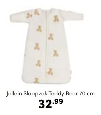 Aanbiedingen Jollein slaapzak teddy bear - Jollein - Geldig van 09/10/2022 tot 18/10/2022 bij Baby & Tiener Megastore