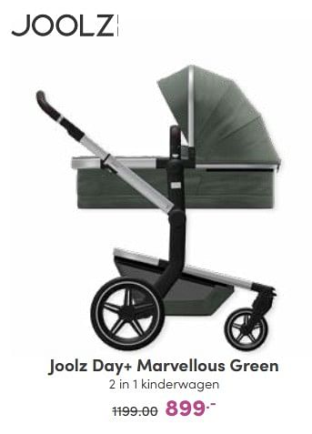 Aanbiedingen Joolz day+ marvellous green 2 in 1 kinderwagen - Joolz - Geldig van 09/10/2022 tot 18/10/2022 bij Baby & Tiener Megastore