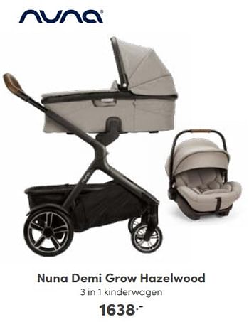 Aanbiedingen Nuna demi grow hazelwood 3 in 1 kinderwagen - Nuna - Geldig van 09/10/2022 tot 18/10/2022 bij Baby & Tiener Megastore