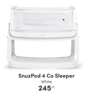 Aanbiedingen Snuzpod 4 co sleeper white - Snuzpod - Geldig van 09/10/2022 tot 18/10/2022 bij Baby & Tiener Megastore