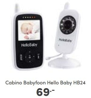 Aanbiedingen Cabino babyfoon hello baby hb24 - Cabino - Geldig van 09/10/2022 tot 18/10/2022 bij Baby & Tiener Megastore