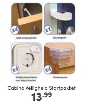 Aanbiedingen Cabino veiligheid startpakket - Cabino - Geldig van 09/10/2022 tot 18/10/2022 bij Baby & Tiener Megastore