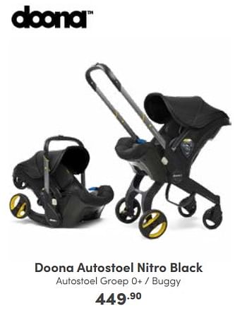 Aanbiedingen Doona autostoel nitro black autostoel - buggy - Doona - Geldig van 09/10/2022 tot 18/10/2022 bij Baby & Tiener Megastore