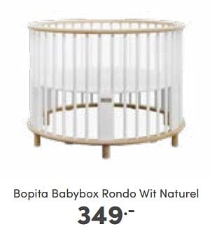 Aanbiedingen Bopita babybox rondo wit naturel - Bopita - Geldig van 09/10/2022 tot 18/10/2022 bij Baby & Tiener Megastore