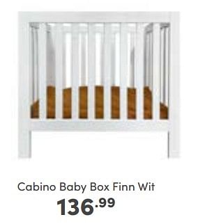 Aanbiedingen Cabino baby box finn wit - Cabino - Geldig van 09/10/2022 tot 18/10/2022 bij Baby & Tiener Megastore