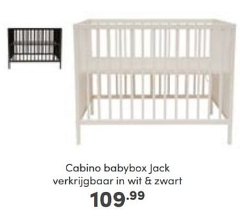 Aanbiedingen Cabino babybox jack - Cabino - Geldig van 09/10/2022 tot 18/10/2022 bij Baby & Tiener Megastore