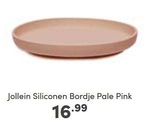 Aanbiedingen Jollein siliconen bordje pale pink - Jollein - Geldig van 09/10/2022 tot 18/10/2022 bij Baby & Tiener Megastore