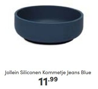 Aanbiedingen Jollein siliconen kommetje jeans blue - Jollein - Geldig van 09/10/2022 tot 18/10/2022 bij Baby & Tiener Megastore