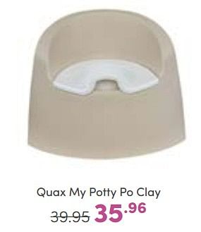 Aanbiedingen Quax my potty po clay - Quax - Geldig van 09/10/2022 tot 18/10/2022 bij Baby & Tiener Megastore