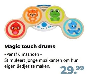 Aanbiedingen Magic touch drums - Hape - Geldig van 10/10/2022 tot 06/12/2022 bij Multi Bazar