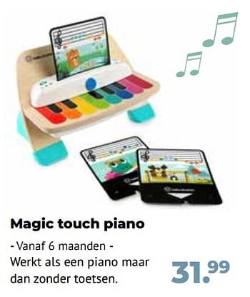 Aanbiedingen Magic touch piano - Hape - Geldig van 10/10/2022 tot 06/12/2022 bij Multi Bazar