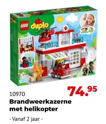 Aanbiedingen 10970 brandweerkazerne met helikopter - Lego - Geldig van 10/10/2022 tot 06/12/2022 bij Multi Bazar