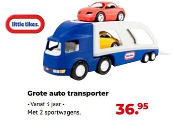 Aanbiedingen Grote auto transporter - Little Tikes - Geldig van 10/10/2022 tot 06/12/2022 bij Multi Bazar