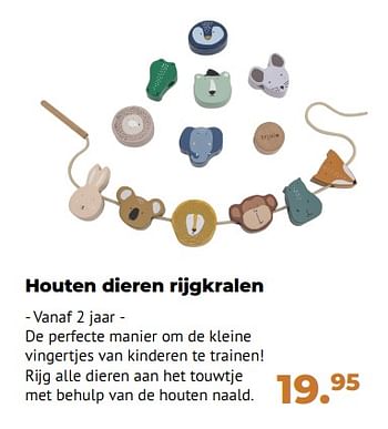 Aanbiedingen Houten dieren rijgkralen - Trixie - Geldig van 10/10/2022 tot 06/12/2022 bij Multi Bazar
