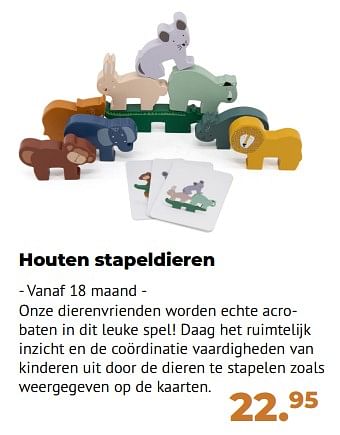 Aanbiedingen Houten stapeldieren - Trixie - Geldig van 10/10/2022 tot 06/12/2022 bij Multi Bazar