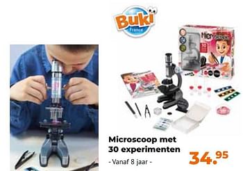 Aanbiedingen Microscoop met 30 experimenten - Buki - Geldig van 10/10/2022 tot 06/12/2022 bij Multi Bazar