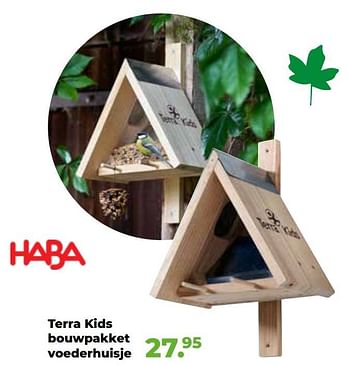 Aanbiedingen Terra kids bouwpakket voederhuisje - Haba - Geldig van 10/10/2022 tot 06/12/2022 bij Multi Bazar