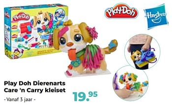 Aanbiedingen Play doh dierenarts care `n carry kleiset - Hasbro - Geldig van 10/10/2022 tot 06/12/2022 bij Multi Bazar